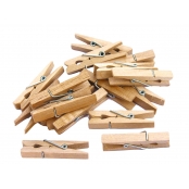 Pinces à linge en bois naturel B 2,5 cm 50 pièces