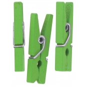 Pinces à linge en bois vert anis 2,5 cm 50 pièces