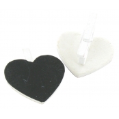 Pinces ardoise coeur blanc 2,8 x 2,5 cm 12 pièces