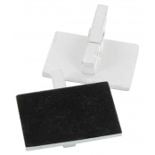 Pinces ardoise rectangle blanc 5 x 3,5 cm 6 pièces
