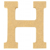 Lettre en bois MDF 5 x 1,2 cm Alphabet lettre H