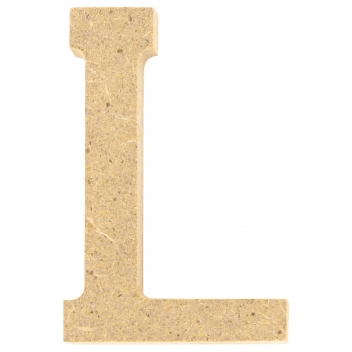 8725 - 3700443587256 - MegaCrea DIY - Lettre en bois MDF 5 x 1,2 cm Alphabet lettre L