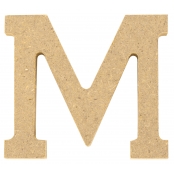 Lettre en bois MDF 5 x 1,2 cm Alphabet lettre M