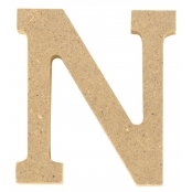 Lettre en bois MDF 5 x 1,2 cm Alphabet lettre N