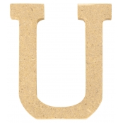 Lettre en bois MDF 5 x 1,2 cm Alphabet lettre U