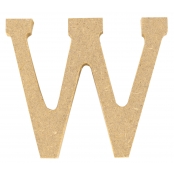 Lettre en bois MDF 5 x 1,2 cm Alphabet lettre W