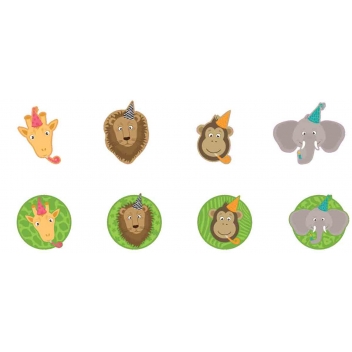 4332 - 3700443543320 - MegaCrea DIY - Embellissement en bois Animaux festifs 3 à 5 cm 8 pièces