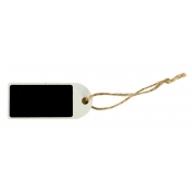 Etiquette Tags ardoise rectangle blanc 7 cm 3 pièces