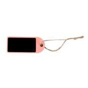 Etiquette Tags ardoise rectangle rose 7 cm 3 pièces