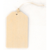Etiquette Tags en bois rectangle 8,5 x 5 cm 6 pièces