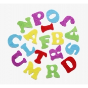 Motif adhésif en feutrine Alphabet lettres 2,5 cm 80 pièces