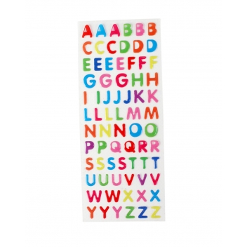 6227 - 3700443562277 - MegaCrea DIY - Stickers époxy Lettre alphabet 73 pièces