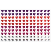 Stickers strass coeurs 0,6 cm 140 pièces