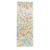 Stickers strass ronds multicolores 0,6 cm 504 pièces