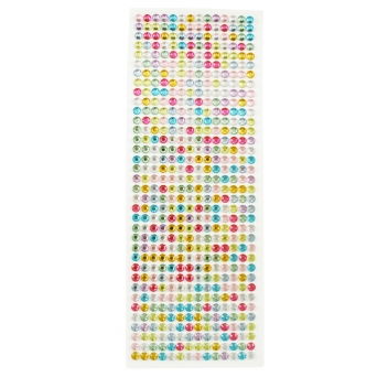 2244 - 3700443522448 - MegaCrea DIY - Stickers strass ronds multicolores 0,6 cm 504 pièces