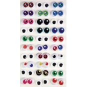 Yeux mobiles 3D adhésifs 1 cm 30 paires