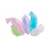 Plumes Assortiment pastel 10 cm 50 pièces