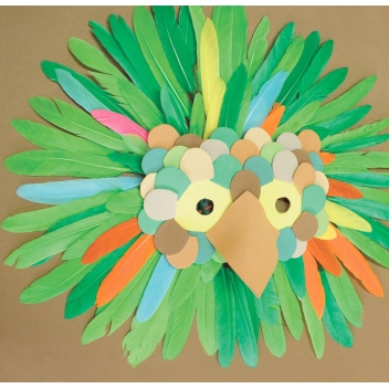 2358 - 3700443523582 - MegaCrea DIY - Plumes indiennes multicolores Activités enfant 7 à 15 cm 120 pièces