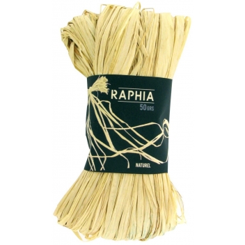 8600 - 3700443586006 - MegaCrea DIY - Raphia naturel 50 g - 5