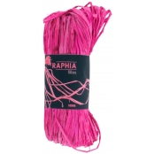 Raphia naturel rose fuschia 50 g