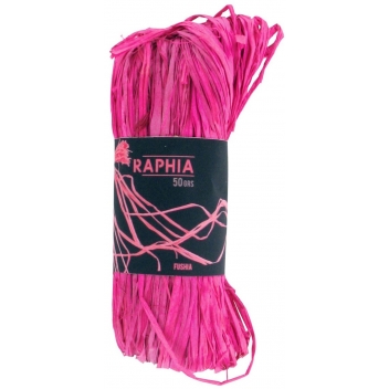 8607 - 3700443586075 - MegaCrea DIY - Raphia naturel rose fuschia 50 g - 2