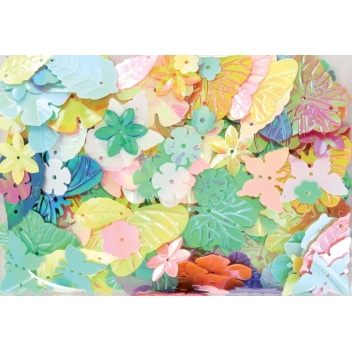 3009 - 3700443530092 - MegaCrea DIY - Sequins champêtre 0,5 à 3 cm 50 g - 2