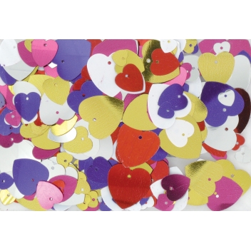 3010 - 3700443530108 - MegaCrea DIY - Sequins coeurs 0,5 à 3 cm 50 g