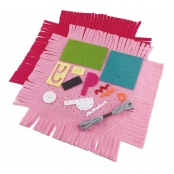 Kit Coussin en feutrine à coudre Rose 32,5 x 26 x 5 cm