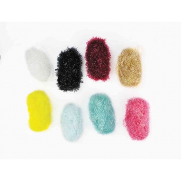 4709 - 3700443547090 - MegaCrea DIY - Laine abrasive 8 mini pelotes et 2 crochets Idéal pour éponge - 8