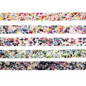 Biais coton 1 cm x 1 m Fleurs multicolores 5 pièces