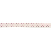 Ruban en coton pois rose 1,5 cm x 2 m