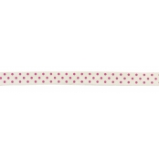 Ruban en coton pois rose 1,5 cm x 2 m