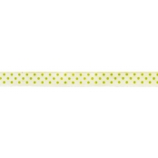 Ruban en coton pois vert 1,5 cm x 2 m