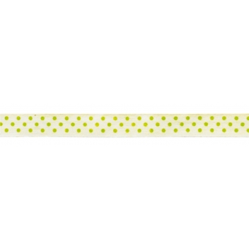 3065 - 3700443530658 - MegaCrea DIY - Ruban en coton pois vert 1,5 cm x 2 m