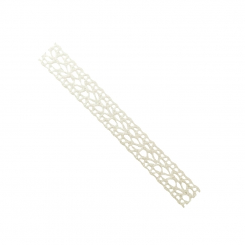 3058 - 3700443530580 - MegaCrea DIY - Ruban dentelle en coton blanc 1,5 cm x 2 m