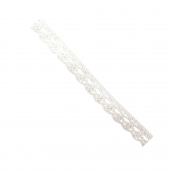 Ruban dentelle en coton blanc fleur 1 cm x 2 m