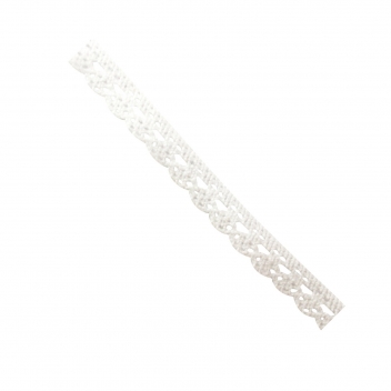 3053 - 3700443530535 - MegaCrea DIY - Ruban dentelle en coton blanc fleur 1 cm x 2 m