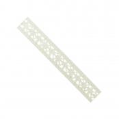 Ruban dentelle en coton blanc fleur 1,8 cm x 2 m