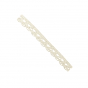 Ruban dentelle en coton écru fleur 1 cm x 2 m