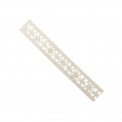 Ruban dentelle en coton écru fleur 1,8 cm x 2 m