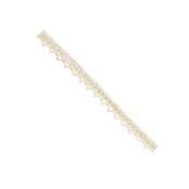 Ruban dentelle en coton écru pointe 1 cm x 2 m