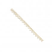 Ruban dentelle en coton écru pointe 1 cm x 2 m