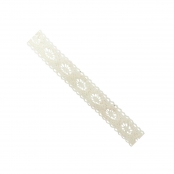 Ruban dentelle en coton écru rosace 1,5 cm x 2 m