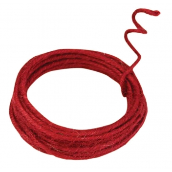 4549 - 3700443545492 - MegaCrea DIY - Cordon de jute armée bordeaux 0,2 cm x 3 m