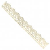 Fabric tape Ruban dentelle adhésif beige 1,5 cm x 1 m