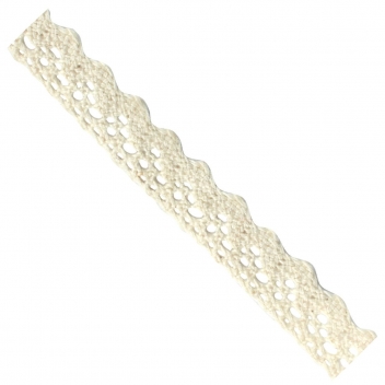 3196 - 3700443531969 - MegaCrea DIY - Fabric tape Ruban dentelle adhésif beige 1,5 cm x 1 m - 2