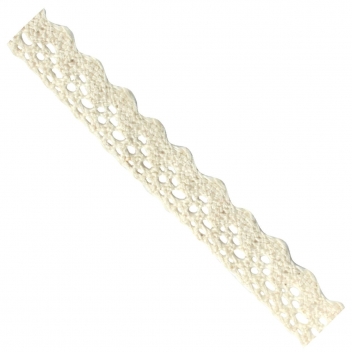 3196 - 3700443531969 - MegaCrea DIY - Fabric tape Ruban dentelle adhésif beige 1,5 cm x 1 m - 2