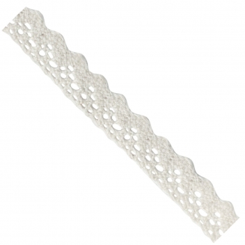 3197 - 3700443531976 - MegaCrea DIY - Fabric tape Ruban dentelle adhésif blanc 1,5 cm x 1 m