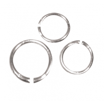1153 - 3700443511534 - MegaCrea DIY - Anneaux brisés ronds 5 à 12 mm Argenté 120 pièces - 2