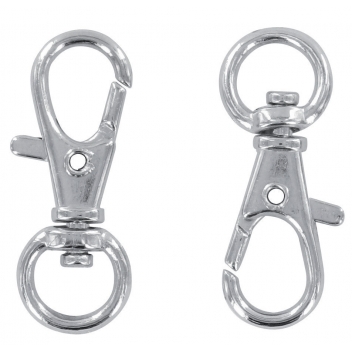 1308 - 3700443513088 - MegaCrea DIY - Mousqueton Porte-clés 3,2 cm Argenté 4 pièces